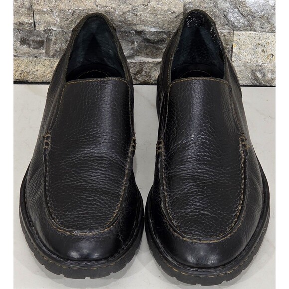 Born Men's Preston Leather Loafers Black Slip On Casual Lug Sole 10.5 | 44.5 - Picture 5 of 12